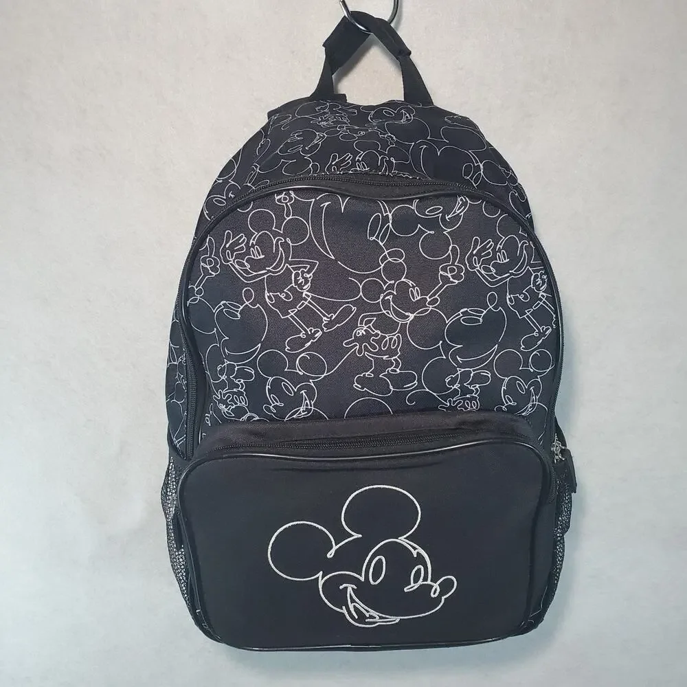 DISNEY MICKEY MOUSE Sketch All Over Print Black Backpack